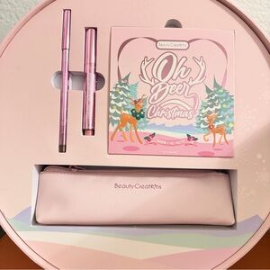 Beauty Creations Oh Deer Christmas Makeup Set with Pink and Cream